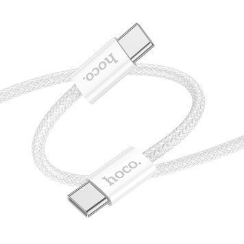 Кабель HOCO X104 Source 60W charging data cable Type-C to Type-C(L=1M) White 6942007616867 фото